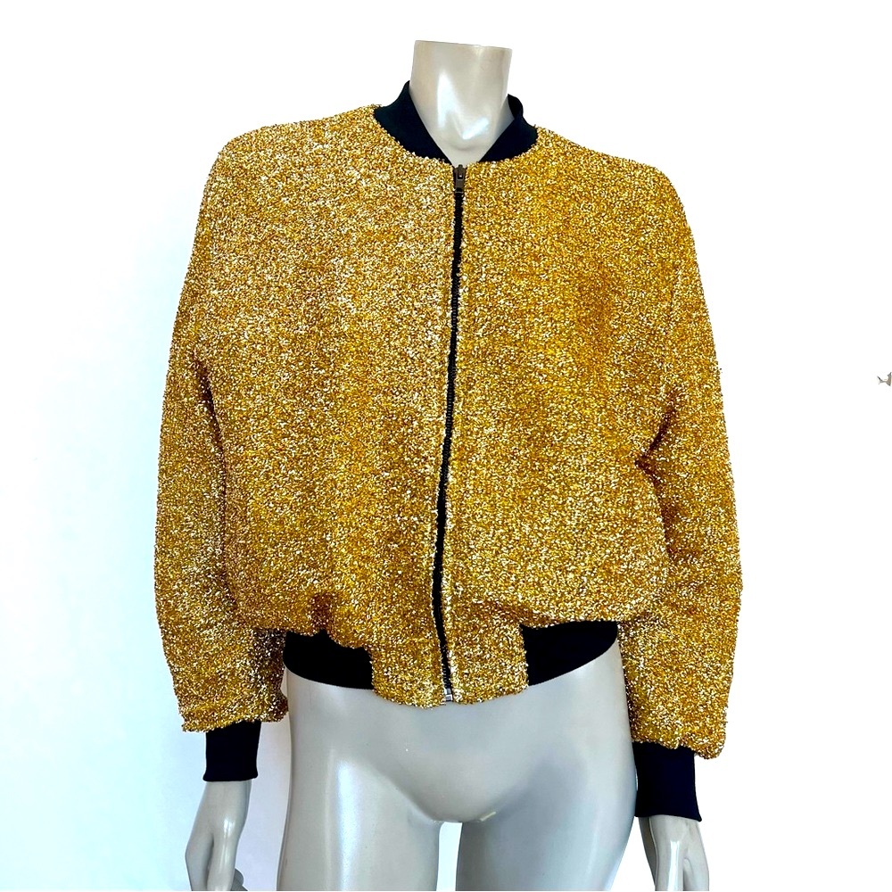 Stylenanda  Golden Simmer Women & Man Bomber Jacket
